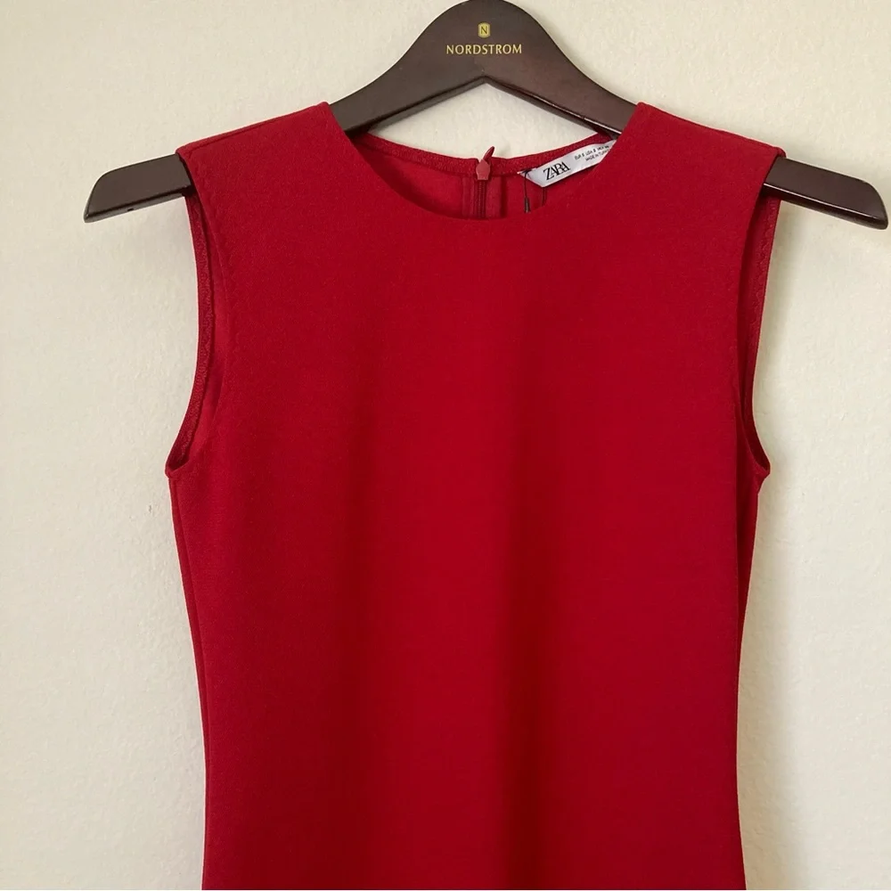 NWT Zara Red Midi Dress - Picture 9 of 11